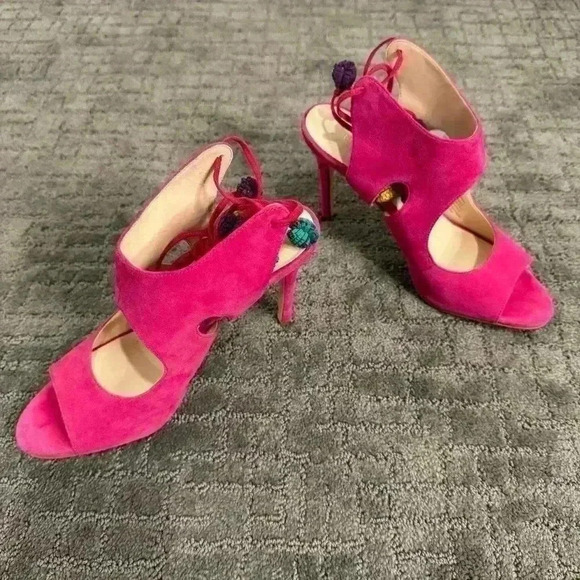 Nine West  - Maya Pink Suede Sandal - 6.5 - Picture 4 of 7